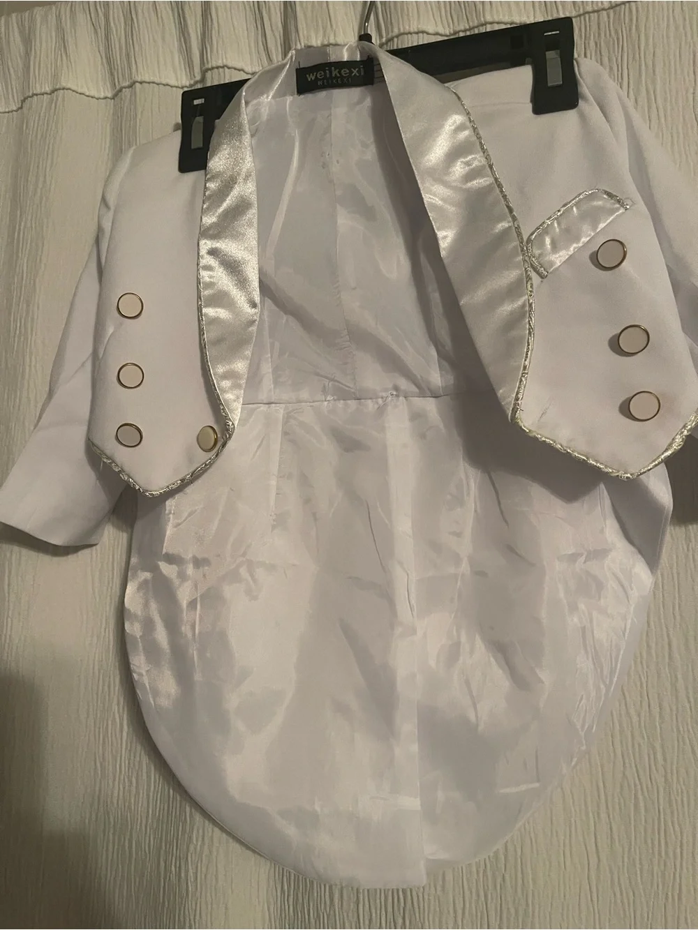 Classic White Tuxedo One-Piece for Kids with Bow Tie